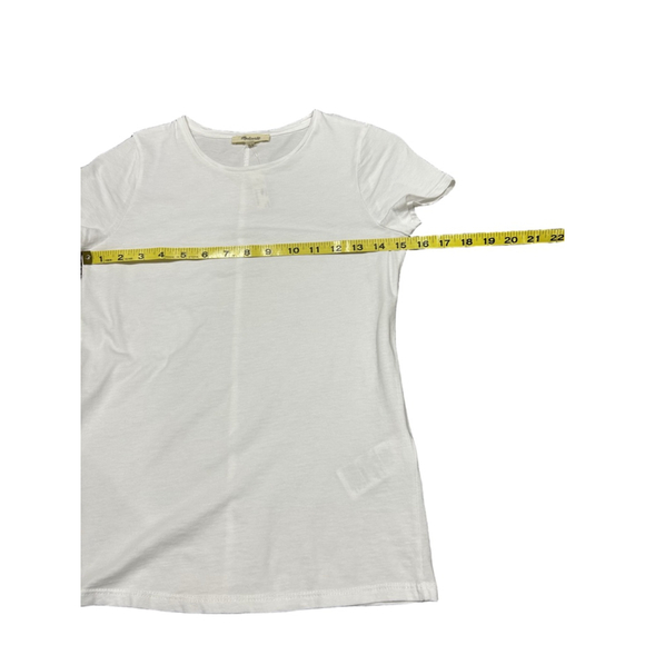 NWT Madewell Essential Slim Tee in Lightweight Cotton in white XXS - Picture 3 of 8